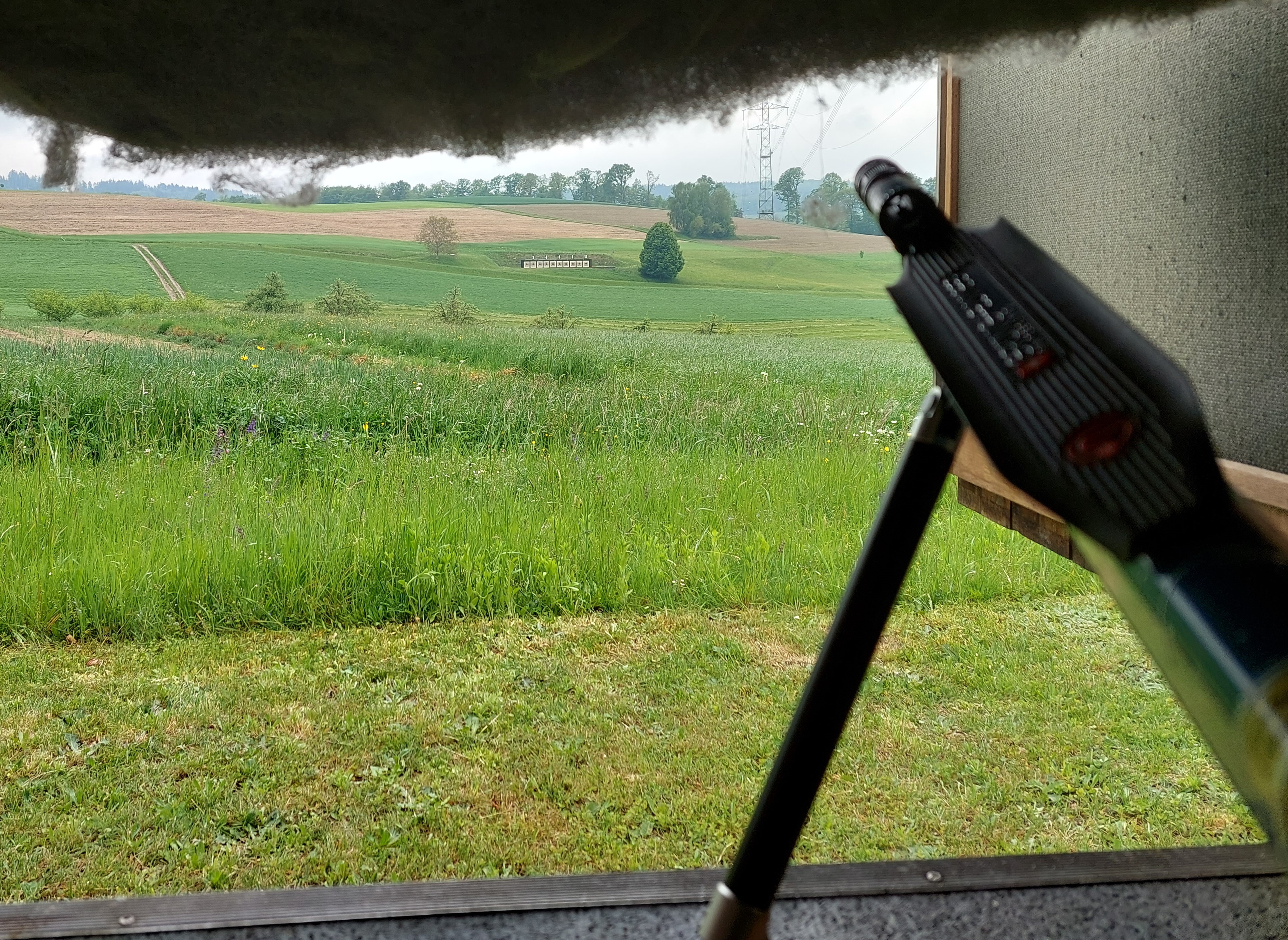 Chutzeschiessen Blick vom Läger auf die Scheiben